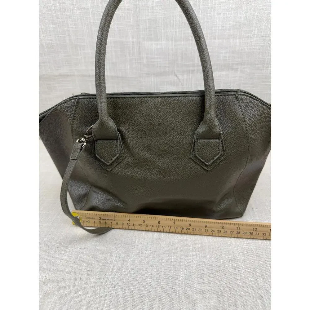 Christian Siriano Olive Green‎ Suede and Leather Handbag